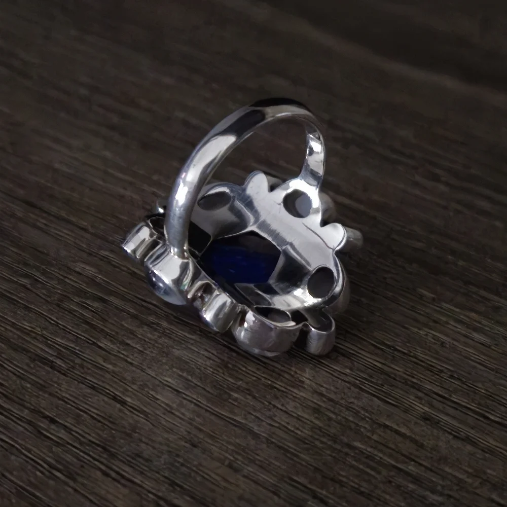 Nicky Butler 925 Sterling Silver Lapis Designer Ring Moonstone NB Topaz Size 11